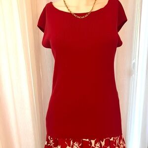 Talbots Red Fine Knit Sleeveless Sweater Size Small.  In perfect condition.